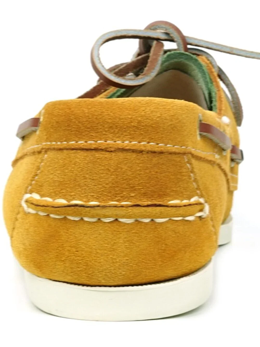 FI-6512-S Yellow Lime Premiun Genuine Suede Lace up Boat Shoes Fiesso by Aurelio